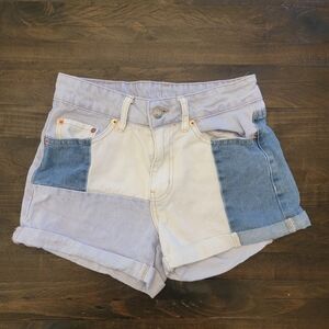 Aeropostale Women's Patchwork Block Denim Shorts ✨️ Retro Vintage Inspired✨️